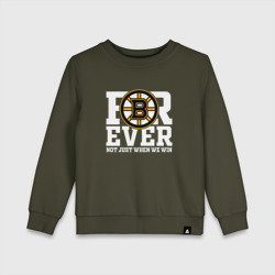 Детский свитшот хлопок Forever not just when We win, Boston Bruins, Бостон Брюинз