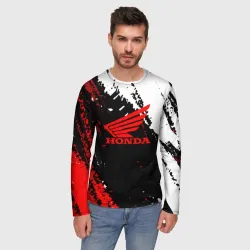 Мужской лонгслив 3D Honda Logo Auto - фото 2