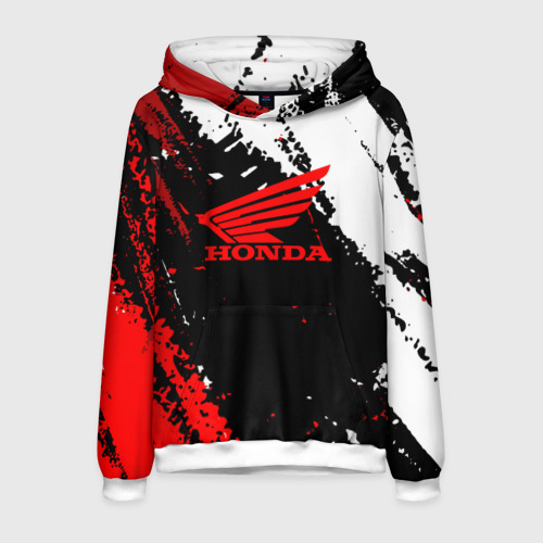 Мужская толстовка 3D Honda Logo Auto, цвет белый