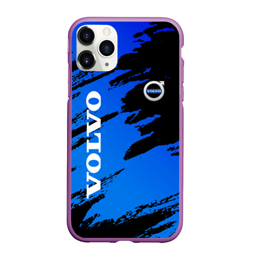 Чехол для iPhone 11 Pro Max матовый [Volvo] - Градиент, цвет фиолетовый