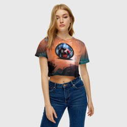 Женская футболка Crop-top 3D Prey   logo - фото 2