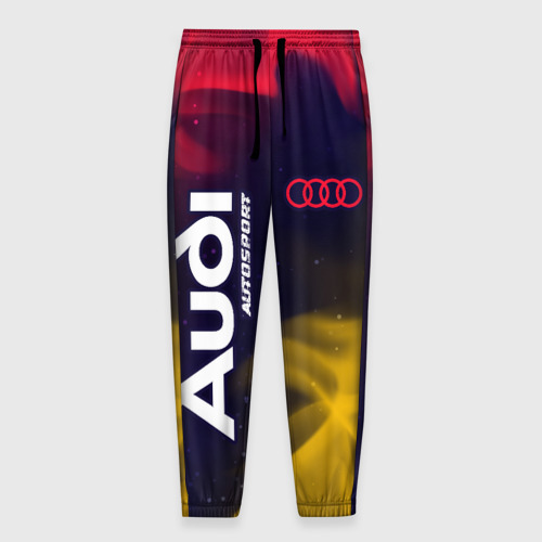 Мужские брюки 3D с принтом АУДИ | Autosport | Пламя, вид спереди #2