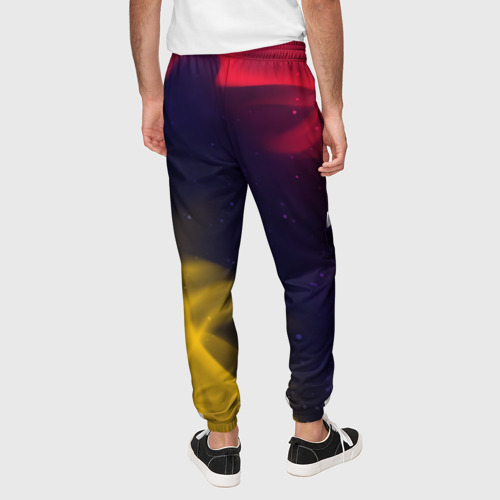 Мужские брюки 3D с принтом АУДИ | Autosport | Пламя, вид сзади #2