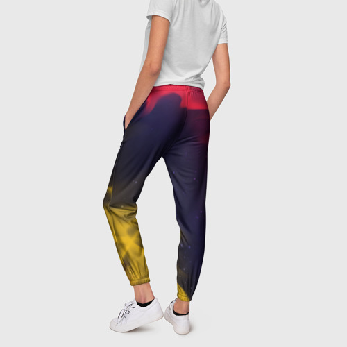 Женские брюки 3D с принтом АУДИ | Autosport | Пламя, вид сзади #2