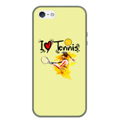 Чехол для iPhone 5/5S матовый Я Люблю Tennis