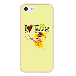 Чехол для iPhone 5/5S матовый Я Люблю Tennis