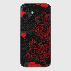 Чехол для iPhone 16 силиконовый с защитой камеры Дракон Китайский