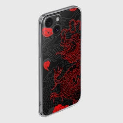 Чехол для iPhone 15 силиконовый с защитой камеры Дракон Китайский - фото 2