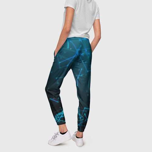 Женские брюки 3D с принтом Volvo Geometry, вид сзади #2