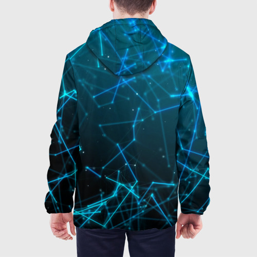 Мужская куртка 3D с принтом Volvo Geometry, вид сзади #2