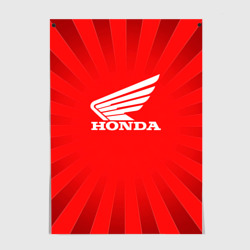 Постер Honda красные линии