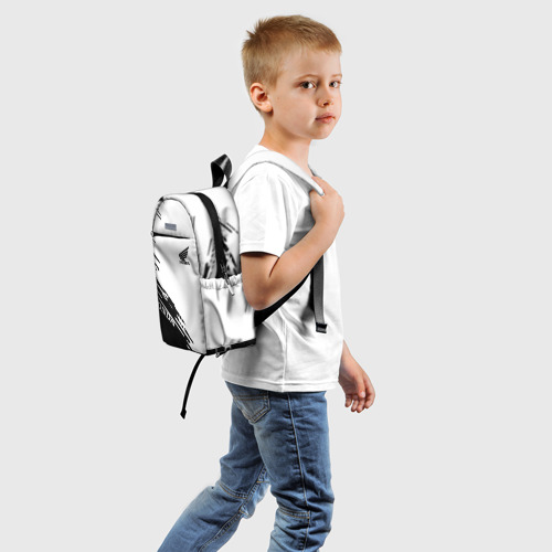 Детский рюкзак 3D с принтом Honda sport pattern, вид сзади #1