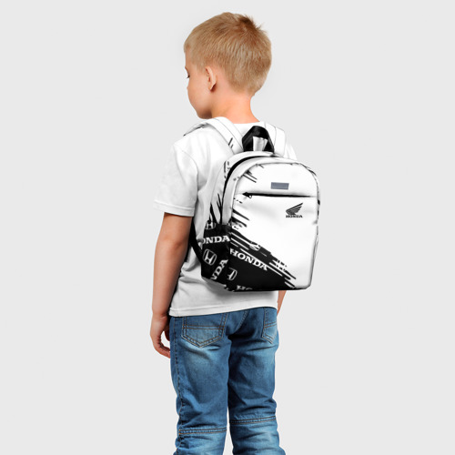 Детский рюкзак 3D с принтом Honda sport pattern, фото на моделе #1