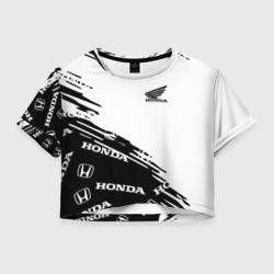 Женская футболка Crop-top 3D Honda sport pattern