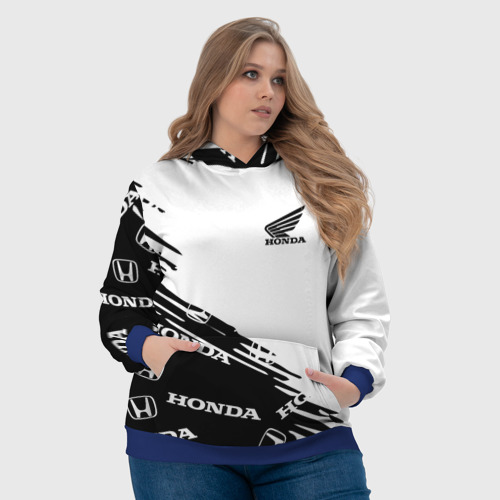 Женская толстовка 3D с принтом Honda sport pattern, фото #4