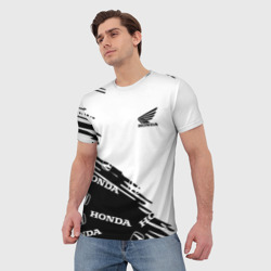 Мужская футболка 3D Honda sport pattern - фото 2