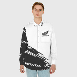 Мужская рубашка oversize 3D Honda sport pattern - фото 2