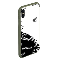 Чехол для iPhone XS Max матовый Honda sport pattern - фото 2