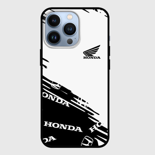 Чехол для iPhone 13 Pro с принтом Honda sport pattern, вид спереди #2