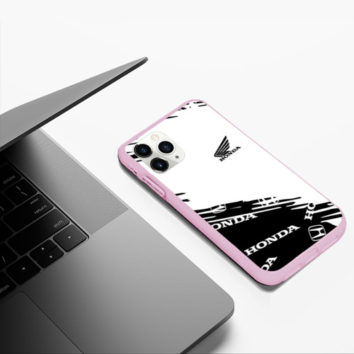 Чехол для iPhone 11 Pro Max матовый с принтом Honda sport pattern, фото #5