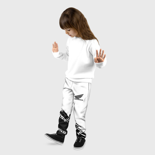 Детские брюки 3D с принтом Honda sport pattern, фото на моделе #1