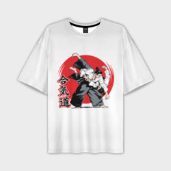 Мужская футболка oversize 3D Айкидо Aikido