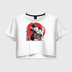 Женская футболка Crop-top 3D Айкидо Aikido