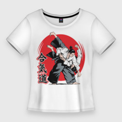 Женская футболка 3D Slim Айкидо Aikido