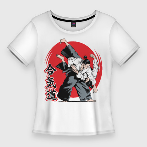 Женская футболка 3D Slim Айкидо Aikido, цвет 3D печать