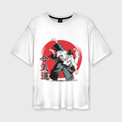 Женская футболка oversize 3D Айкидо Aikido