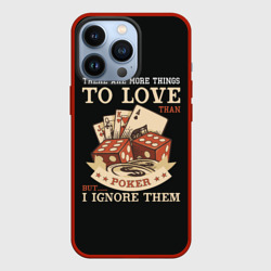 Чехол для iPhone 13 Pro Люблю Покер