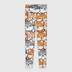 Леггинсы 3D Веселые shiba inu