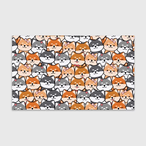 Бумага для упаковки 3D Веселые shiba inu