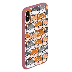 Чехол для iPhone XS Max матовый Веселые shiba inu - фото 2