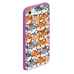 Чехол для iPhone 5/5S матовый Веселые shiba inu - фото 2