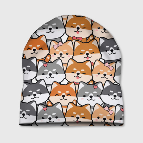 Шапка 3D Веселые shiba inu