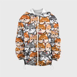 Детская куртка 3D Веселые shiba inu