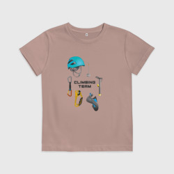 Детская футболка хлопок Снаряжение для альпинизма
