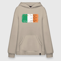 Худи SuperOversize хлопок Для графики: флаг Ирландии