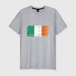 Мужская футболка хлопок Slim Для графики: флаг Ирландии