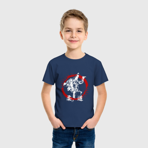 Детская футболка хлопок с принтом Дзюдо - Стиль, фото на моделе #1