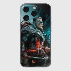 Чехол для iPhone 15 Pro Max силиконовый с защитой камеры Викинги Вальхалла| Vikings Valhalla n.1