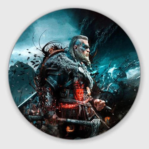 Круглый коврик для мышки Викинги Вальхалла| Vikings Valhalla n.1