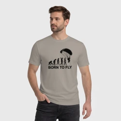 Мужская футболка хлопок Рожденный летать - фото 2