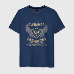 Мужская футболка хлопок Я пловец. А у тебя какая суперсила?