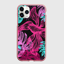 Чехол для iPhone 11 Pro Max матовый Папоротниковый неон