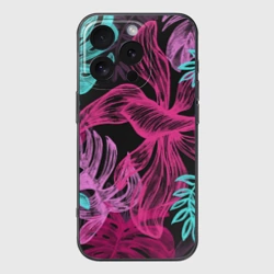 Чехол для iPhone 16 Pro силиконовый с защитой камеры Папоротниковый неон