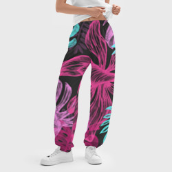 Женские джоггеры оверсайз 3D Папоротниковый неон - фото 2
