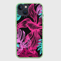 Чехол для iPhone 14 Папоротниковый неон