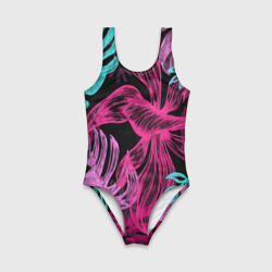 Детский купальник 3D Папоротниковый неон - фото 2